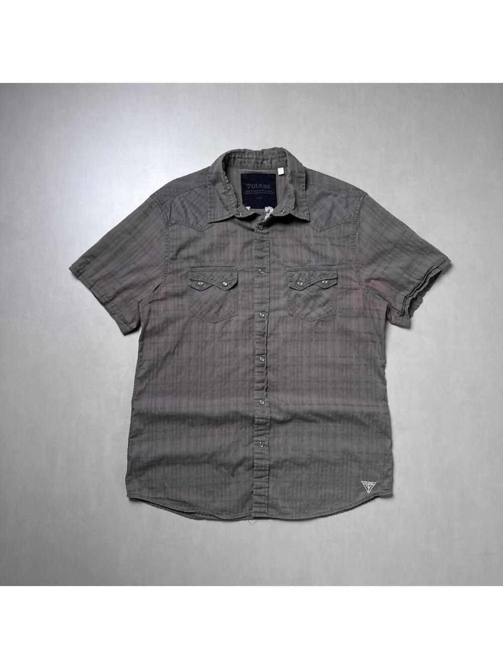 Y2K Guess 00s Gray Button Up Shirt